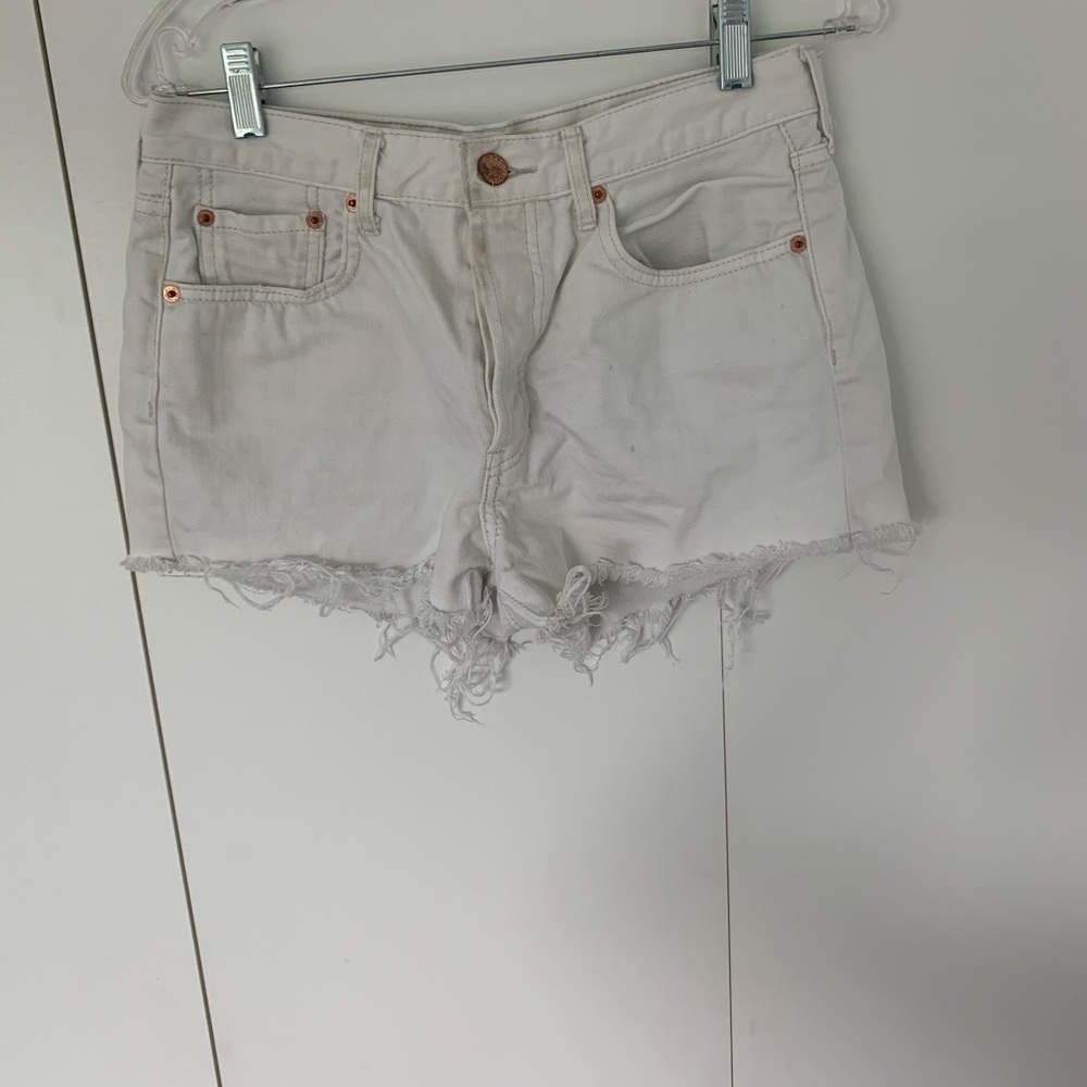 Free People Distressed Denim Shorts